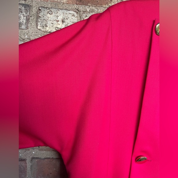 Vintage Richard Warren Electric Pink 80's Wool Midi Dress🖤 - Picture 9 of 15